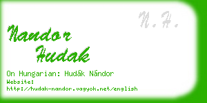 nandor hudak business card